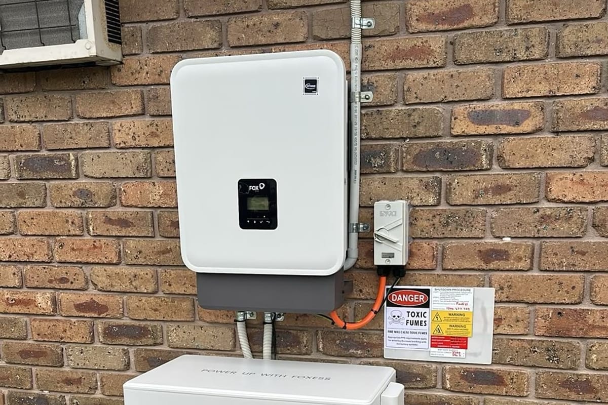 FOX home battery inverter installed on a Melbourne home by Lion Heart Electrical