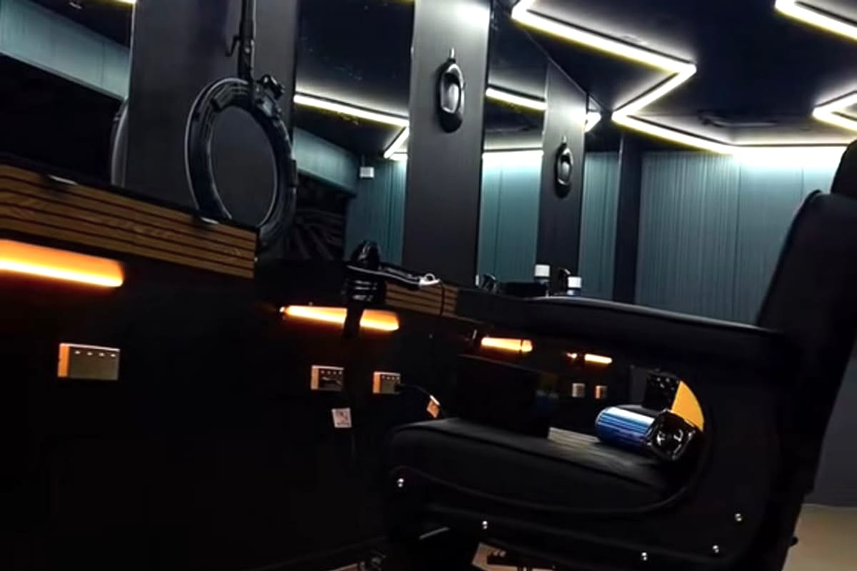Feature LED lighting from a commercial rewire and fit-out by Lion Heart Electrical in Melbourne