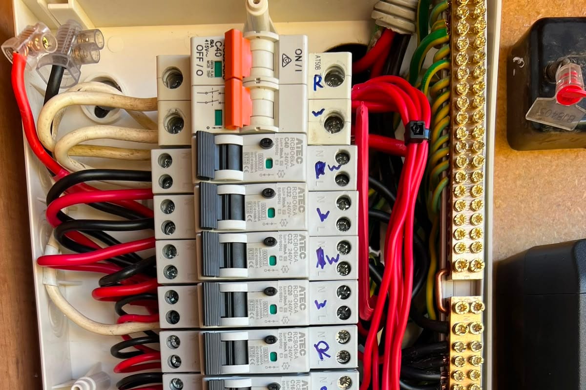 Upgraded switchboard with new safety switches installed by Lion Heart Electrical in Melbourne
